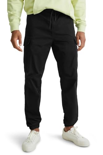 C&A Herren Cargo Stretch|Baumwolle|Lycra Hosen Unifarben schwarz ...