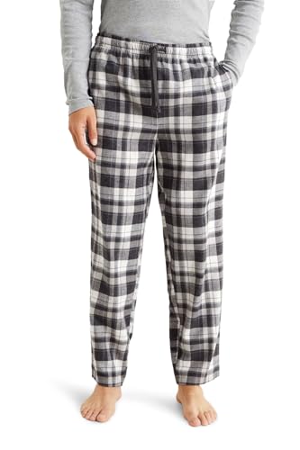 C&A Herren Pyjamahose Regular Fit Kariert Baumwolle grau L...