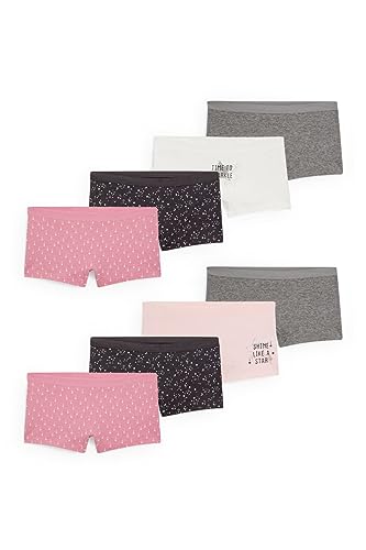 C&A Kinder Mädchen Boxershorts 8er Pack|Multipack Bedruckt Baumwol...