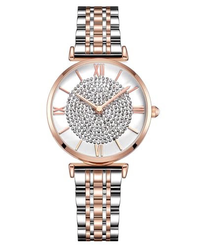 CIVO Damen Uhr Roségold Edelstahl Analog Quarz Armbanduhr Damen Wa...