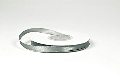 Creativery 25m Rolle Satinband 6mm (Silber grau 077)    Schleifenba...