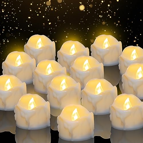 daphomeu LED Kerzen, 14 Set flackender LED Teelichter ideal für Ha...