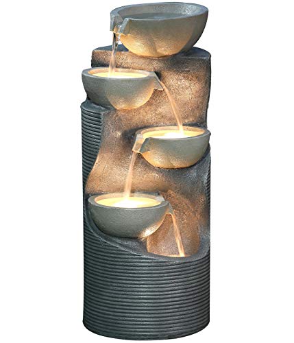 Dehner Gartenbrunnen Salo mit LED Beleuchtung, ca. 81 x 34 x 33 cm,...