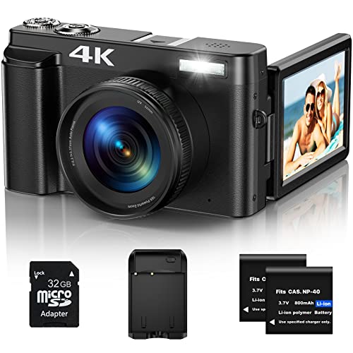 Digitalkamera, 4K 48MP Autofokus Kamera Fotokamera mit 32GB Karte, ...