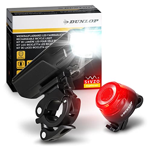 Dunlop Sports Fahrradlicht Set Fahrrad Licht - Extra helles LED mit...