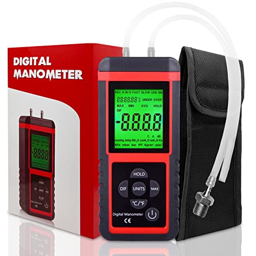 Ehdis Digital Manometer Luftdruck-Messgerät mit 32-Bit MCU 24-BitA...