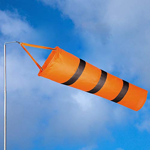 EMAGEREN Windsäcke Wetterfest Windturbine Orange Windsack mit refl...