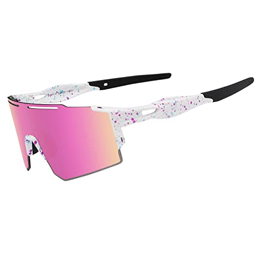 Eninedeuisou Sonnenbrille Fahrradbrille für Herren Damen UV 400 Sc...