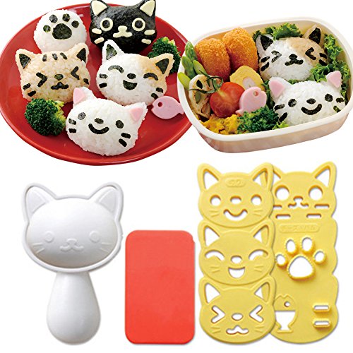 Fellibay Reiskugelform-Set Katze schöne Reiskugelform Sushi-Form M...