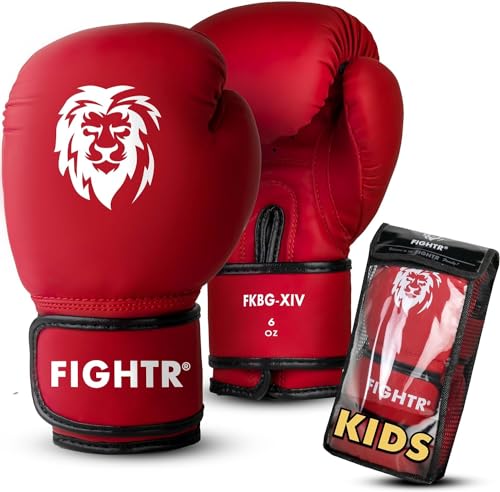 FIGHTR Kinder Boxhandschuhe mit bestem Sitz für maximalen Schutz...