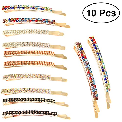 Frcolor 10Pcs Crystal Strass Bobby Pin Haarspange Clip für Frauen...