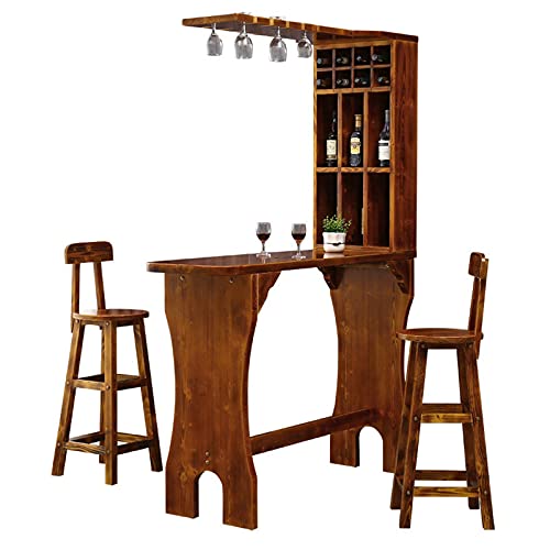 FWEOOFN Bartisch Hausbartisch Massivholz Weinschrank Wohnzimmer Bar...