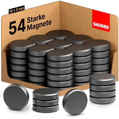 GAUDER Magnete für Magnettafel | 54x Starke Magnete für Whiteboar...