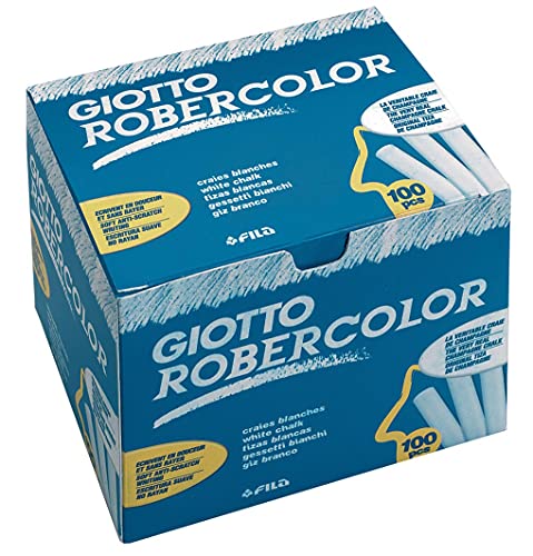 Giotto 538800 Robercolor-Kreide, weiß, 100 Stück Packung...
