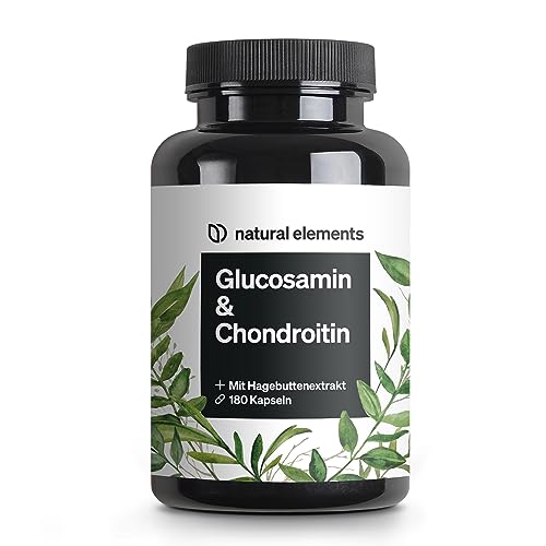 Glucosamin & Chondroitin – 180 Kapseln mit Vitamin C – trägt z...