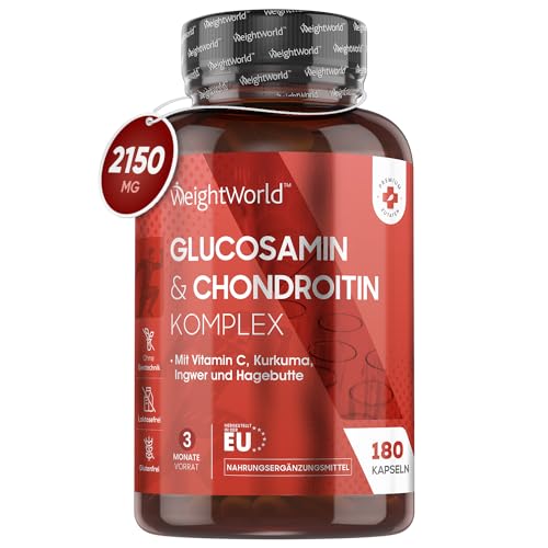 Glucosamin Chondroitin Komplex 2150mg - 180 Kapseln mit Vitamin C -...