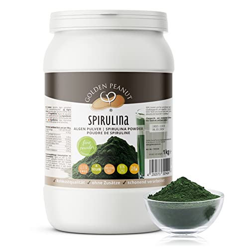 GOLDEN PEANUT Spirulina Algen Pulver 1 kg – 100% reines Spirulina...