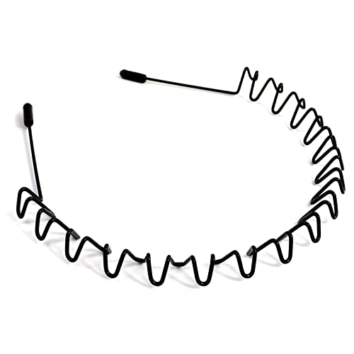 Hanyousheng 1 Stück Metall Haarband, Welle Schwarz Frühling Haarr...