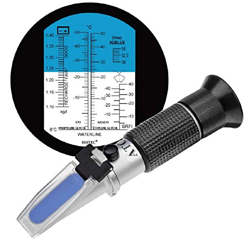 HHTEC 4-in-1 Frostschutz Refraktometer Ethylenglykol(G11,G12), Prop...