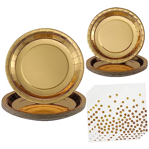 hpnparty partygeschirr Happy Birthday partygeschirr Set| gold pappt...