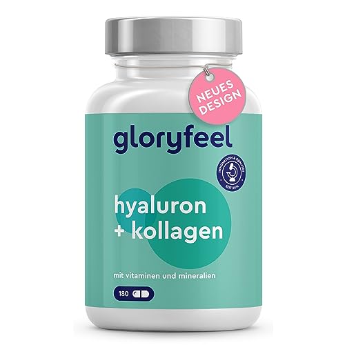 Hyaluronsäure Kollagen - 180 Kapseln - Haut & Haar Komplex mit Bio...