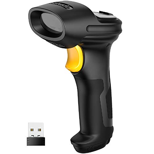 Inateck Wireless Barcode Scanner 2.4 GHz, 35 m Reichweite, automati...