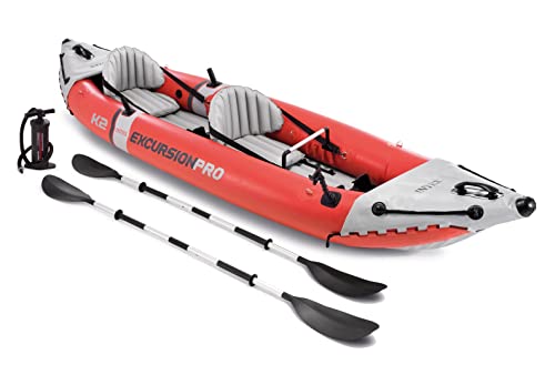 Intex Excursion Pro Kayak, Super Tough Laminate with Oars and Pump,...