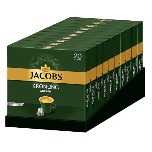 Jacobs Kaffeekapseln Krönung Crema, 200 Nespresso kompatible Kapse...