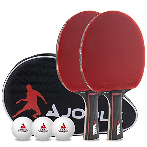 JOOLA Tischtennis Set Duo PRO 2 Tischtennisschläger + 3 Tischtenni...