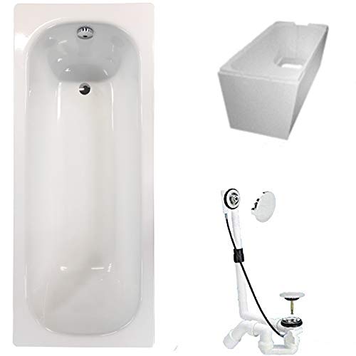 KALDEWEI Badewanne Stahl KOMPLETT SET 170x75cm + Wannenträger + Ab...