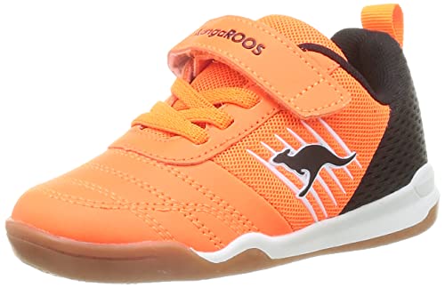 KangaROOS Unisex Kinder Super Court Ev Sneaker, Neon Orange Jet Bla...