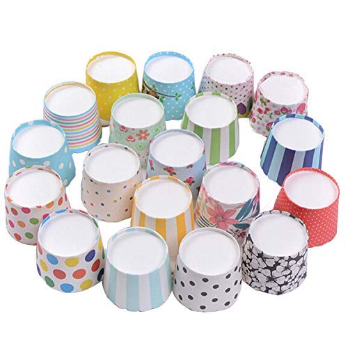 Keysui 100st gemischte bunte Papierkuchen Liner Tasse Cupcake Muffi...