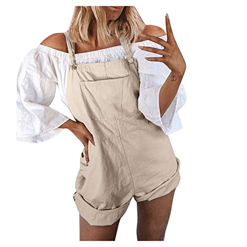 Koly-Hundebett Kolylong Jumpsuit Damen kurz Overall Einfarbig Retro...