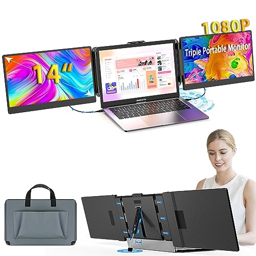 Kwumsy Tragbarer Monitor Für Laptop-14 Zoll FHD 1080p Dual Triple ...