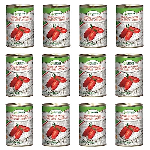 La Vela 12 x 400 g Geschälte Tomaten Pomodori San Marzano D.O.P. D...