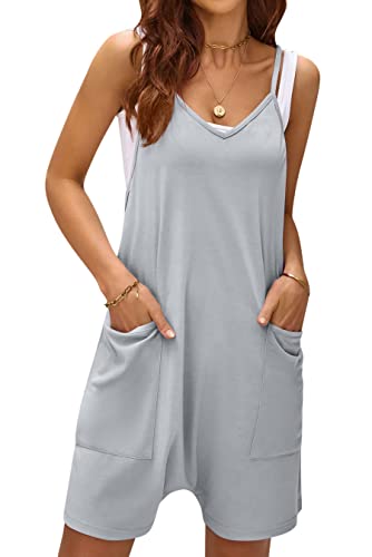 LANOMI Jumpsuit Damen Sommer Kurz Latzhose Ärmellos Overall Casual...