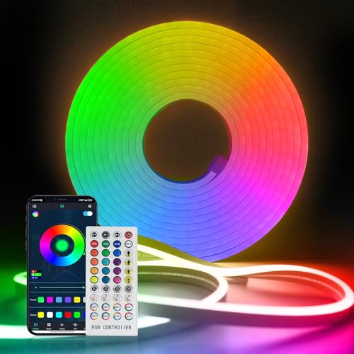 LED Strip RGB, Neon Led Streifen, 12V Wasserdichte Flexible DIY Neo...