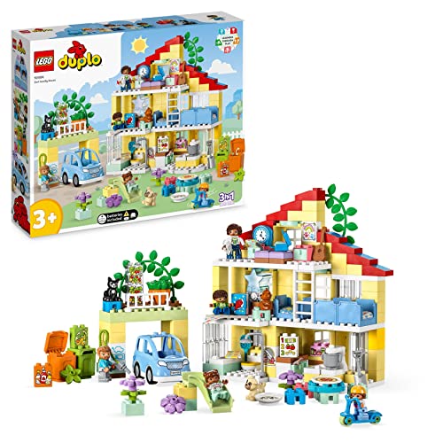 LEGO 10994 DUPLO 3-in-1-Familienhaus, Puppenhaus für Kleinkinder a...