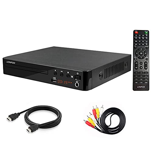 LP-099 DVD Player for TV, Region-Free CD Player with HDMI Connectio...