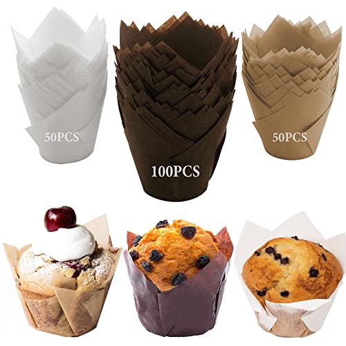 LUZOON Muffinförmchen Papier, 200 Stück Cupcake Backbecher Muffin...