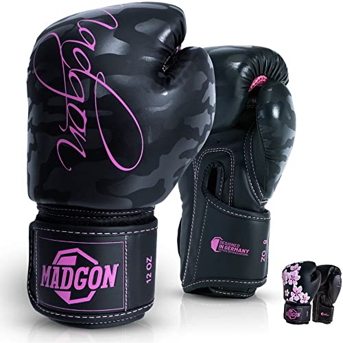 MADGON Premium Boxhandschuhe Damen - Frauen Kickboxhandschuhe für ...