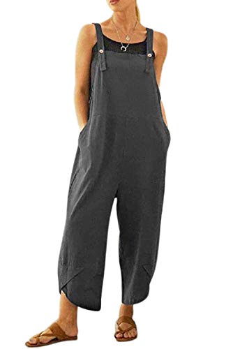 MAGIMODAC Damen Baggy Latzhose Baumwolle Jumpsuit Overall Dungarees...