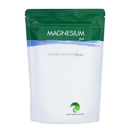 Magnesium-Pur Pulver 500g Nachfüllbeutel pures Magnesiumcitrat Pul...