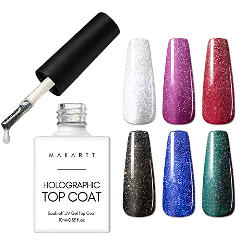 Makartt Glitzer Top Coat Glitzer Decklack Gel Nagellack, Kein Wisch...