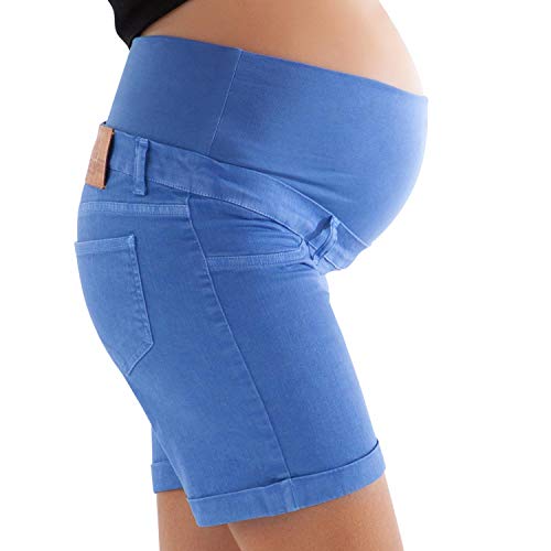 MAMAJEANS Cagliari - Short Premaman Sommer Baumwolle Elastisch Berm...