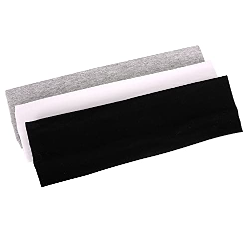 MapofBeauty 3 Pack Yoga Headbands Stretchy Cotton Kopf Bande Hairwa...