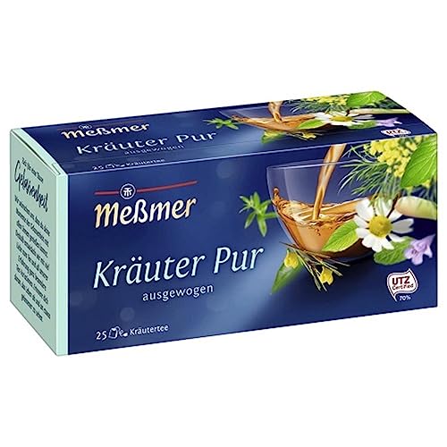 Meßmer Kräuter pur | 25 Teebeutel | Vegan | Glutenfrei | Laktosef...