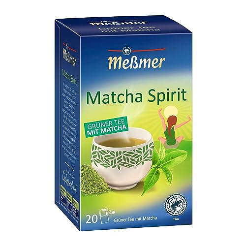 Meßmer MATCHA SPIRIT | Grüner Tee mit Matcha | 20 Teebeutel | Veg...