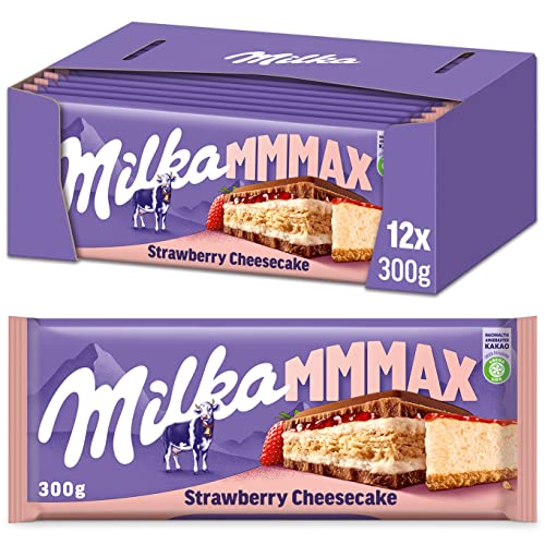 Milka Strawberry Cheesecake 12 x 300 g – Schokoladentafel aus Alp...