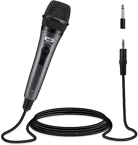 Moukey Dynamisches Mikrofon mit 4M 13ft Kabel, Metall Karaoke Handm...